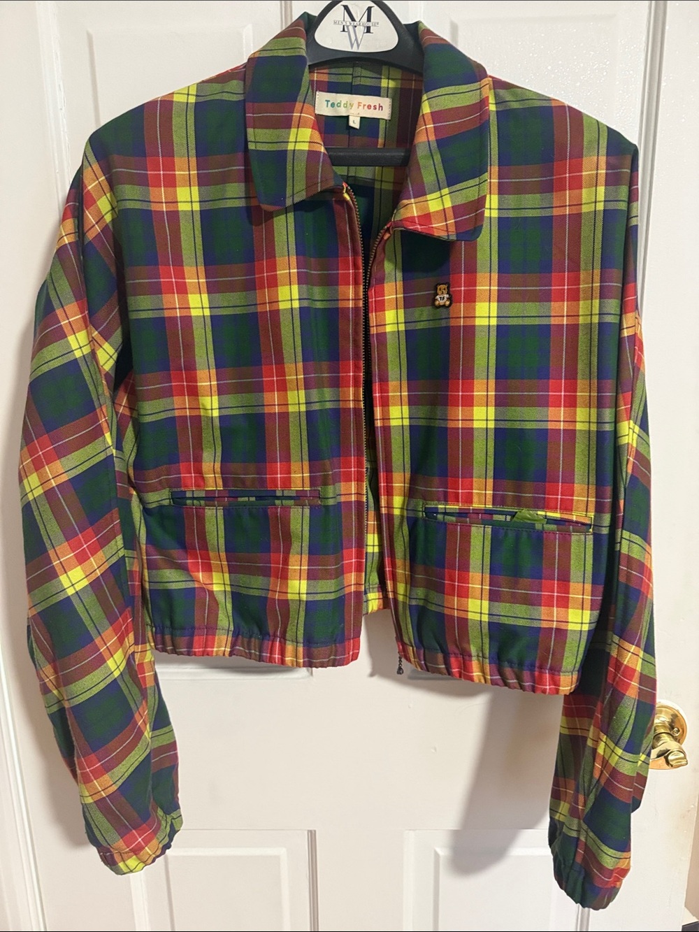 Teddy Fresh Plaid Zip Jacket in Red, Yellow, Green, Blue